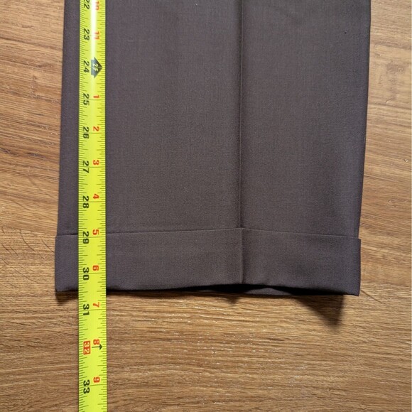 VTG Polo Ralph Lauren Virgin Wool Pants Mens 36x30 Made in Italy Pleated Cuffed - Picture 10 of 12